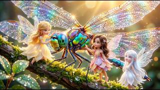 🦋🎧 Magical Tiny Fairies Among Giant Flowers and Butterflies | Relaxing Fantasy Ambience 4K