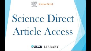 Science Direct Article Access