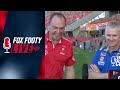 The HILARIOUS Moment John Longmire Crashes Adam Simpson S Pre Game Interview Fox Footy Live 