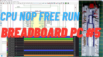 Breadboard 8088 PC CPU NOP Free run #5
