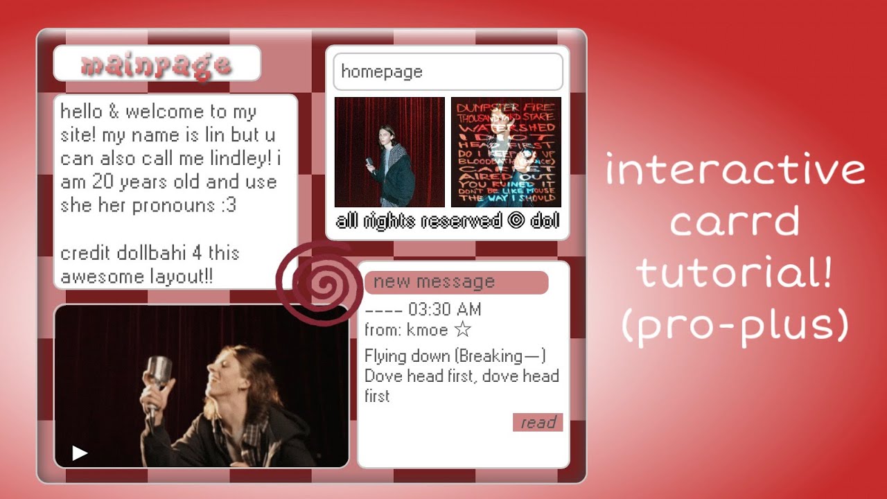tutorial on this interactive pro-plus carrd! - © dollbahi - YouTube