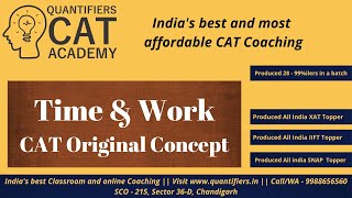 CAT QA || Time & Work Important CAT Concept
