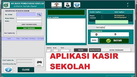 Cara Menggunakan Aplikasi Pembayaran SPP danTagihan Sekolah  VBa Excel Gratis !!!!