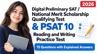 Digital PSAT/NMSQT & PSAT 10 Reading and Writing Practice Test | 15 Questions with Explained Answers