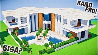 Cara Membuat Rumah Modern Besar [ Rumah Sultan ] ! || Minecraft Modern Pt.6