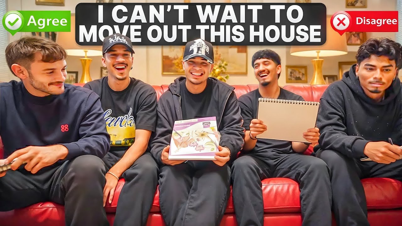 5 ROOMMATES PLAY AGREE TO DISAGREE!! (things get awkward…)