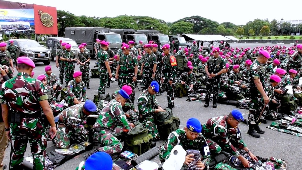 Tambah Kekuatan Lagi, Prajurit Marinir Siap Berangkat Rekontruksi Sumatera Pasca Bencana Alam.