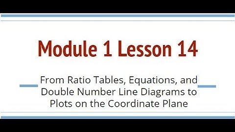Grade 6, Module 1 Lesson 14