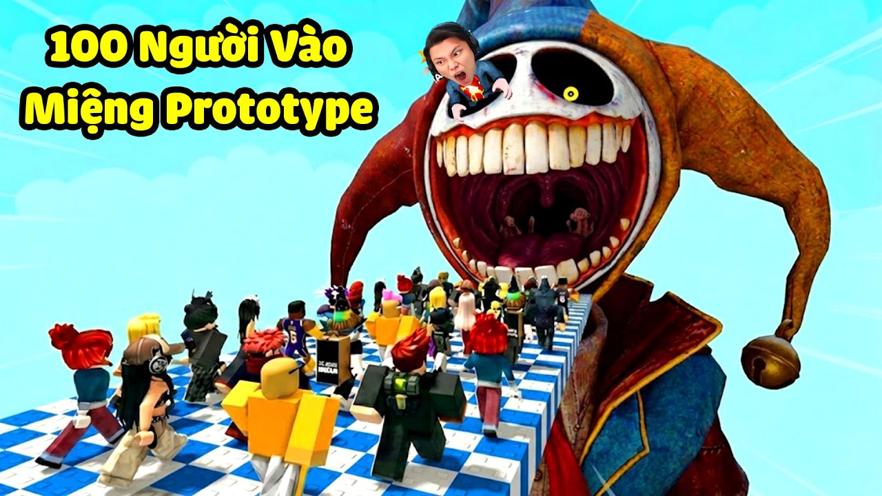 [ROBLOX] 100 Người Đi Vào Miệng Trùm Cuối Prototype 1006👣😜JayGray Troll Poppy Playtime Chapter 5