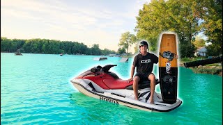 JET SKI BOARDING! - WAKEBOARDING!