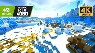 [4K 60fps] Insane render distance | SEUS PTGI HRR 3 | Exploring SEED:105849523