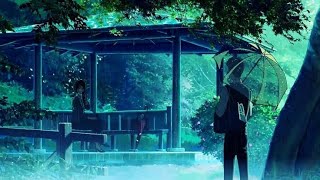 Relaxing anime rain scene | with music