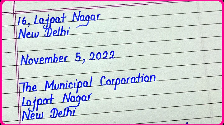 Write a letter to municipal corporation for bad condition of road || Complaint letter