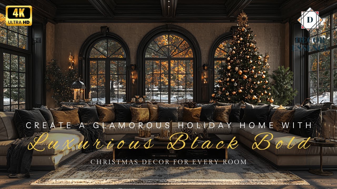 Create a Glamorous Holiday Home with Luxurious Black Bold Christmas ...
