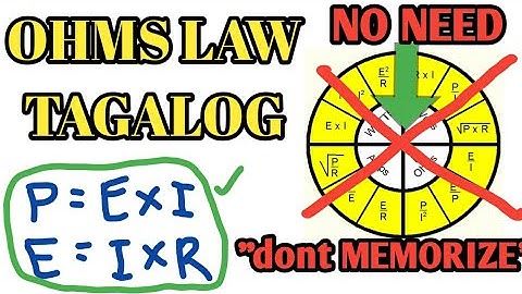 Ohms law Tagalog PART2 | Pano mag-derive ng FORMULA | Simpleng Pagkabisado