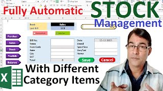 Full Automatic Stock Management Software with Different Category | Stock Maintain in excel part - 4 screenshot 4