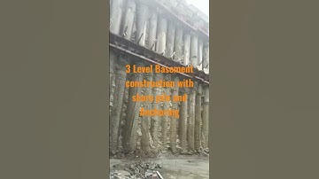 Basement Construction// shore pile// Anchoring