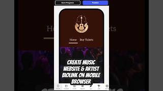 Create Music Website & Artist Bio Link on Mobile Browser - No App, No PC Needed #musicbranding