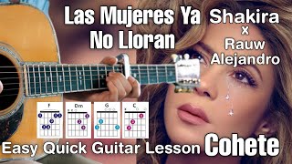 Shakira x Rauw Alejandro - (Cohete) Guitar Cover + Lesson Easy Chords | Strumming Guitar Tutorial