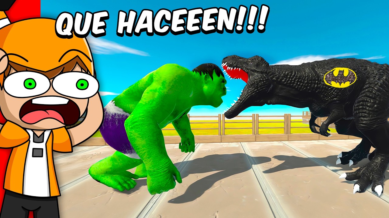 HULK contra ANIMALES SALVAJES ÉPICA BATALLA! Palmita reacciona a Animal Revolt Battle Simulator