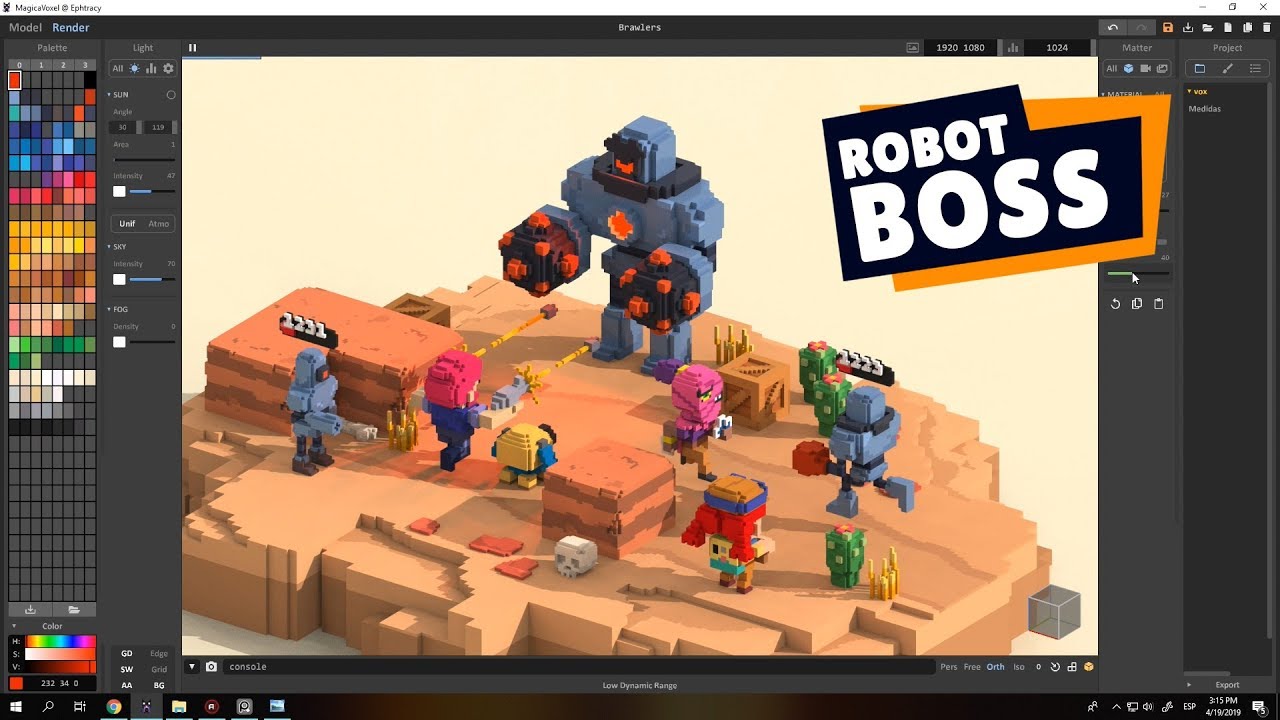 Brawl Stars Robot Boss Voxel Art Youtube - brawl stars 3d william