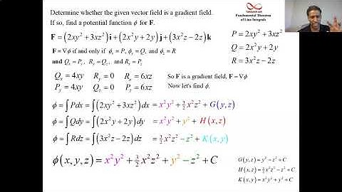 The Fundamental Theorem of Line Integrals Video 3 of 3