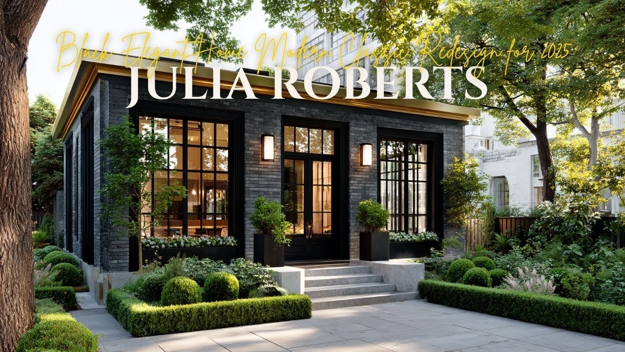 Julia Roberts’ Black Elegant Home Modern Classic Redesign for 2025