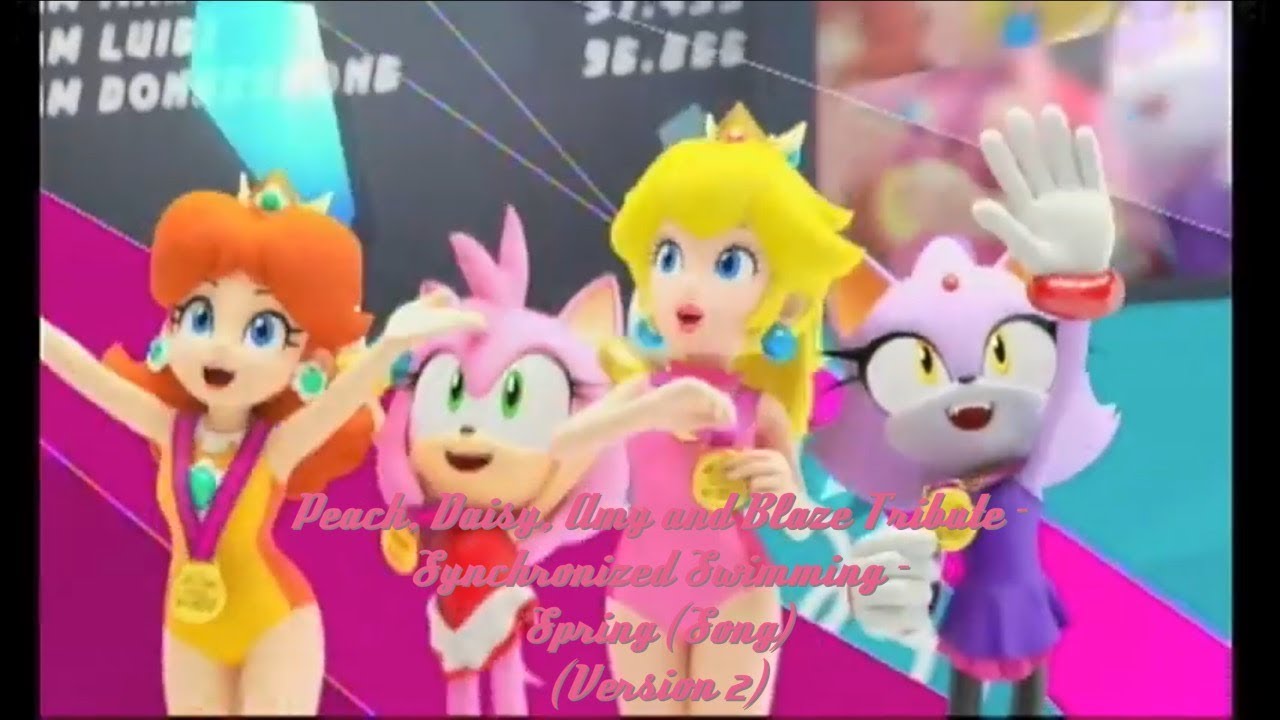 Peach, Daisy, Amy and Blaze Tribute - Synchronized Swimming