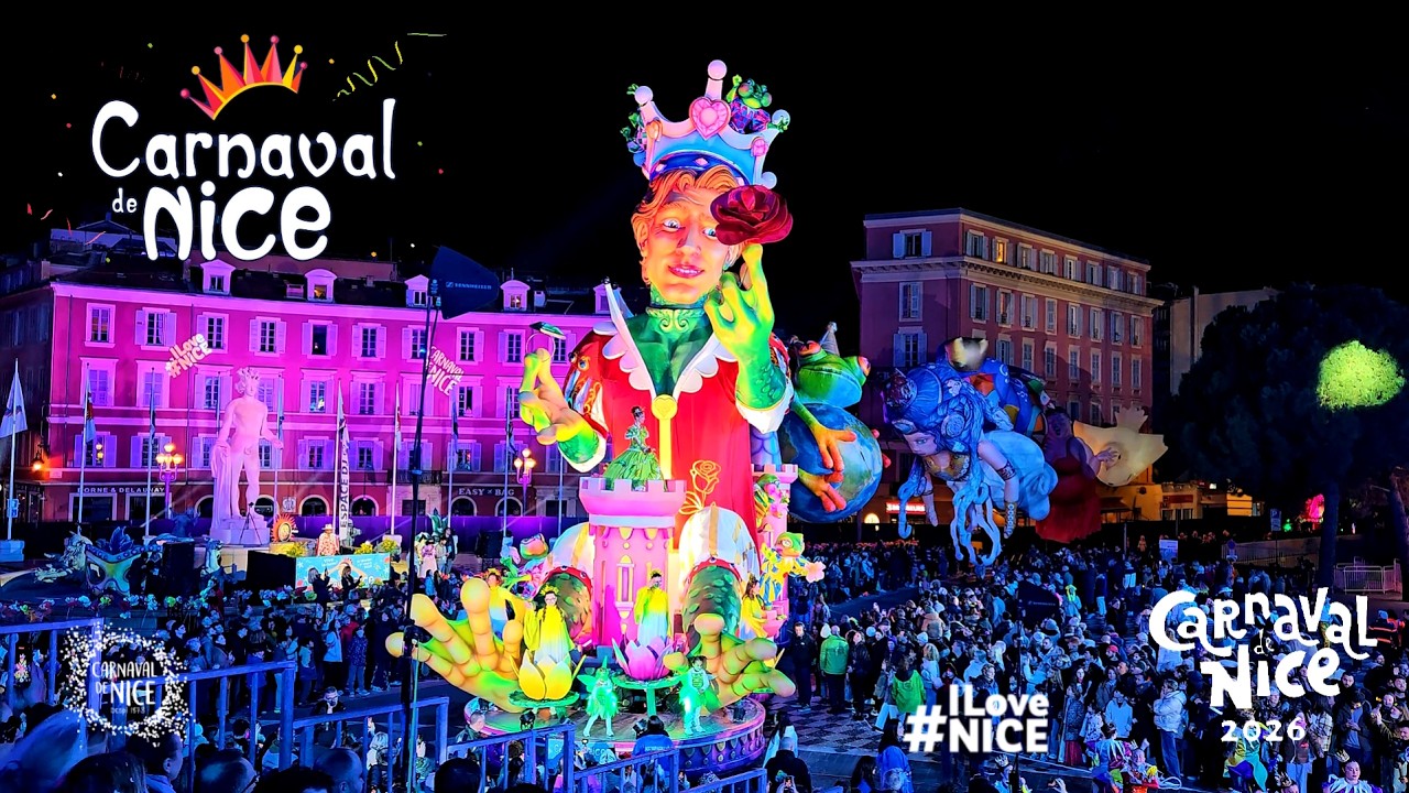 CARNAVAL DE NICE 2026 🎉 Corso illuminé d’ouverture 💃🕺🎈 VIVE LA REIEN 4K UHD 60fps