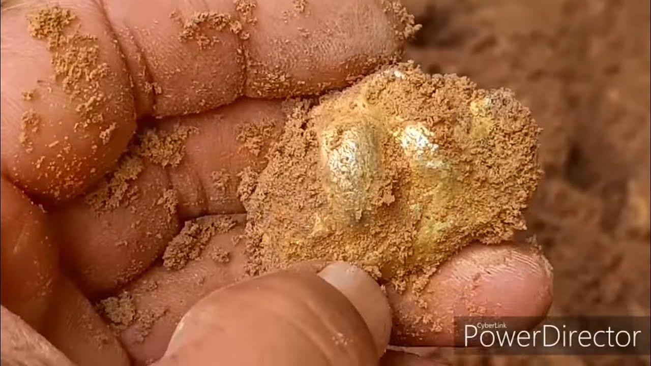 OLHA O TAMANHO DA PEPITA QUE ENCONTREI DE BAIXO DA ROCHA DE ARENITO