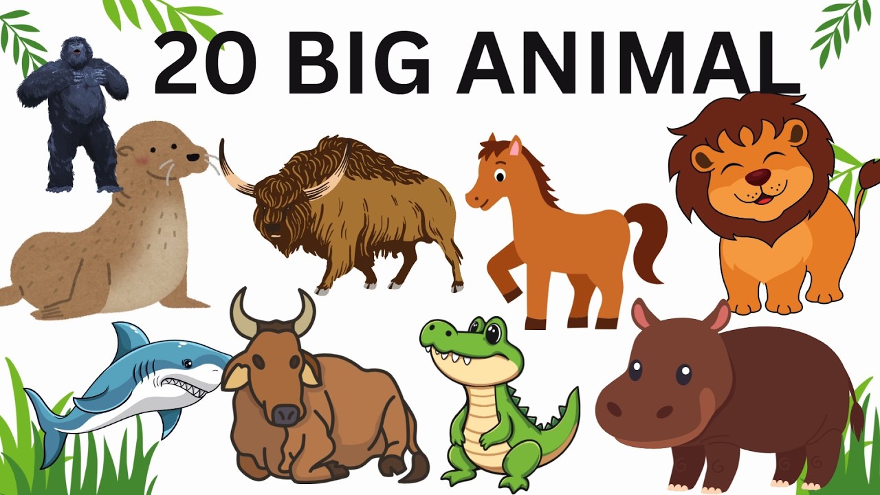 20 Giant Animals Name in English | Biggest Animals in the World | Giant Animals for Kids #giant