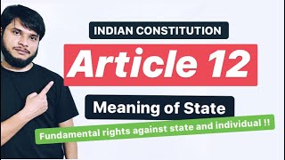 Article 12 Indian Consution Meaning Of State Purpose Of Definition