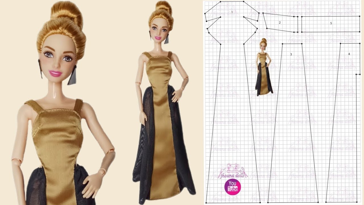14 vestido largo para Barbie(patrones en la descripción)