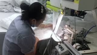 TPET AUTOMATIC FITTED SHEET INSERT ELASTIC RIBBON MACHINE