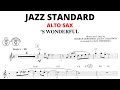 S wonderful alto sax sheet music jazz standard