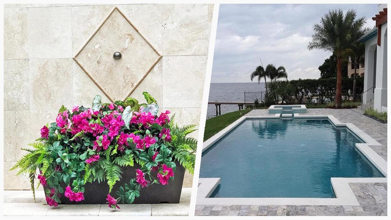 75 Tropical White Pool Design ☆ - YouTube