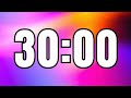 30 Minute Countdown Timer | Neon Flow ⚡