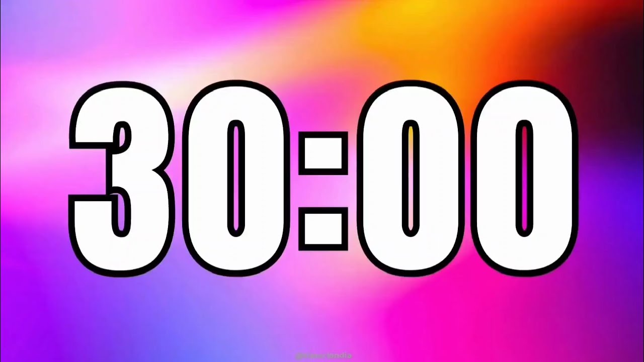 30 Minute Countdown Timer | Neon Flow ⚡ - YouTube