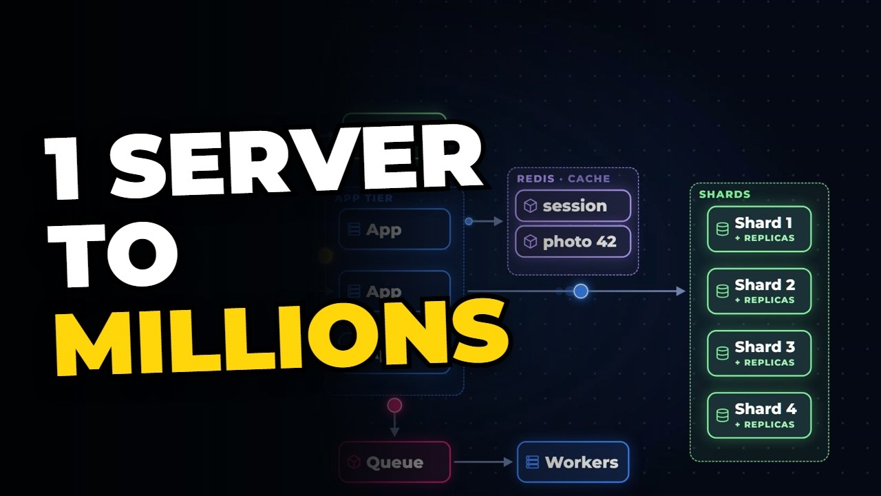 Server Users How Apps Scale From 1 Server to Millions of Users | System Design - YouTube