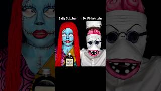 Transformed into #NightmareBeforeChristmas characters #SallyStitches & #DrFinkelstein 🎃 #Halloween