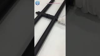 LP3302 Black Wholesale Round Stainless Steel Glass Door Locking Pull Handle Lock