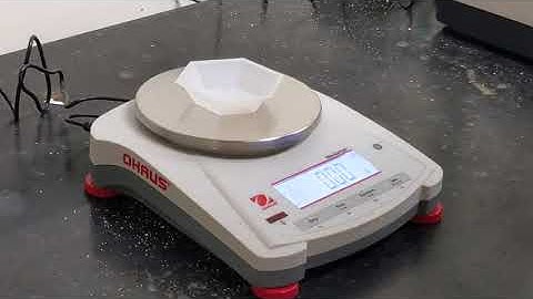 Using a top loading balance