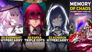 E0S1 Evernight Hyper & E0S0 Kafka DoT & E2S1 Acheron | Memory Of Chaos 12 Starward Mode | HSR 4.4