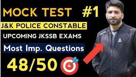 Border Battalion | Mock Test 1 | JKP | JKSSB | Wild life Guard || Constable Male | Female