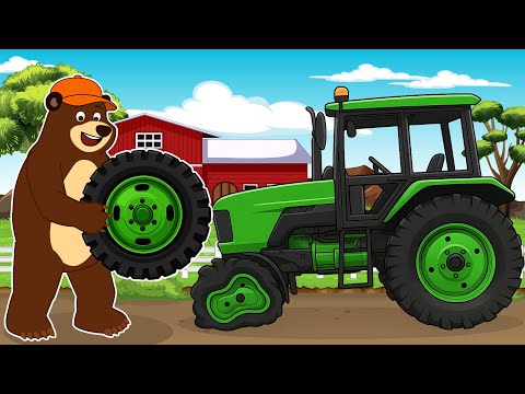 The Bear's Garage: Tractor Tire Problem on the Road – Bear to the Rescue! | Garage 2