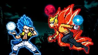Naruto Baryon V3 OP vs Gogeta SSB RN OP in Jump Force Mugen