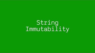 Understand String Immutability
