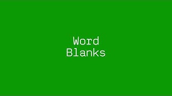 Word Blanks