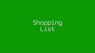 Shopping List