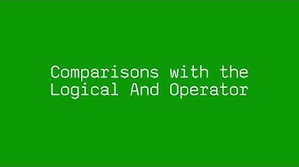 And / Or Operators